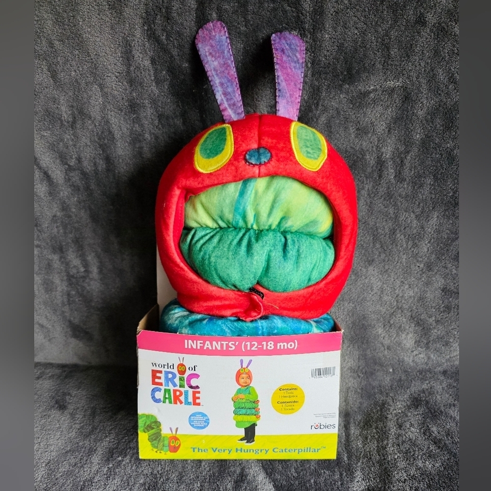 New the Very Hungry Caterpillar Unisex Baby Halloween Costume Set, Tunic & Hat - Picture 5 of 8